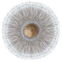 1960's Steel & Brass Sunburst Sculpture