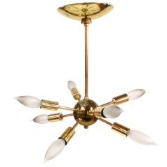 Eight Arm Brass Sputnik Chandelier 12