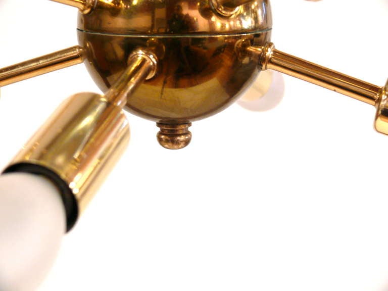 Eight Arm Brass Sputnik Chandelier 1