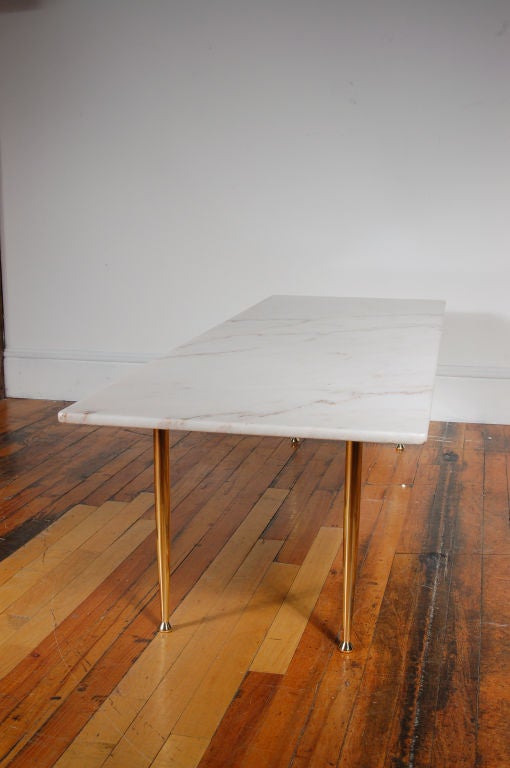 Calacatta Marble and Brass Coffee Table 2