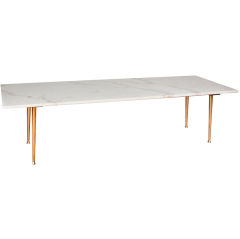 Calacatta Marble and Brass Coffee Table