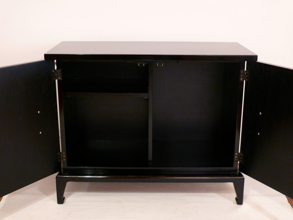 Black Regency Cabinet In Excellent Condition In New York, NY
