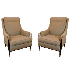 Pair of Mid Century Modern Highback Chairs
