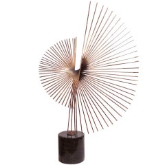 Curtis Jere Marble and Brass Sculpture