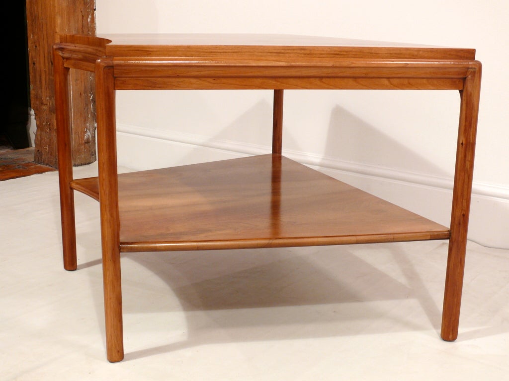 American Nakashima Style 2 Tiered Wedge Side Table