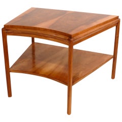 Nakashima Style 2 Tiered Wedge Side Table