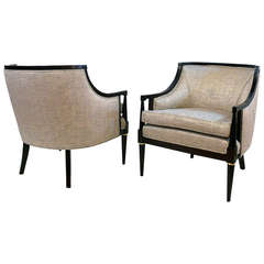 Retro Pair of Exquisite Mid Century Barrel Chairs