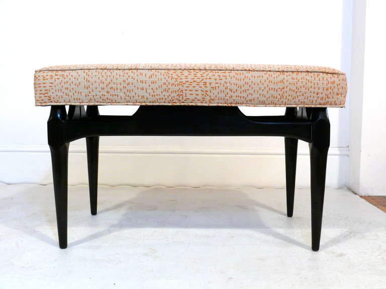 American Pair of Kagan Style Upholstered Benches