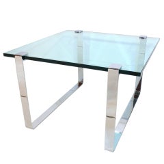 1960's Chrome and Glass Coffee Table 1