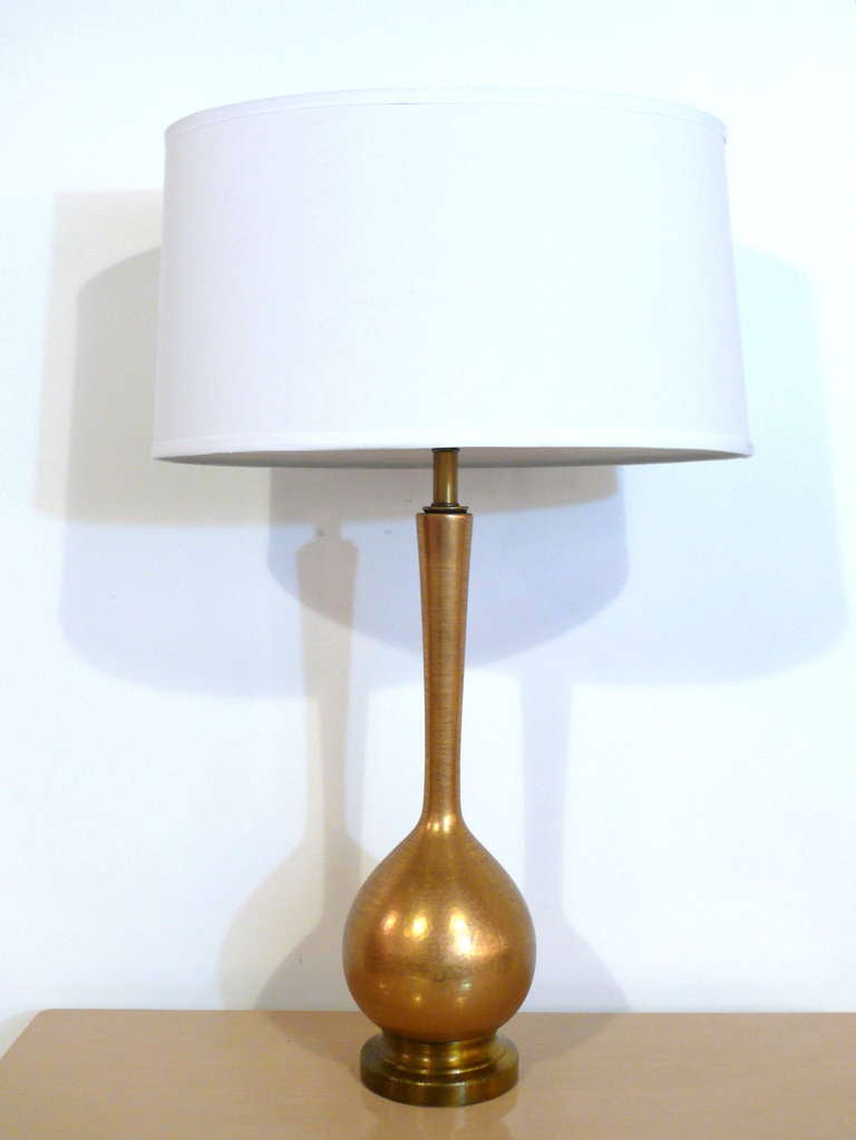 Pair of Gold Crackle Table Lamps