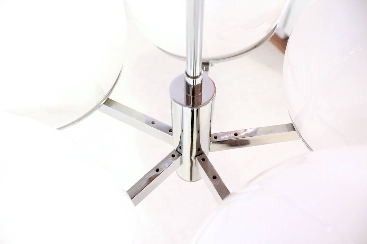 Lustre Spoutnik à cinq bras en chrome de Sciolari