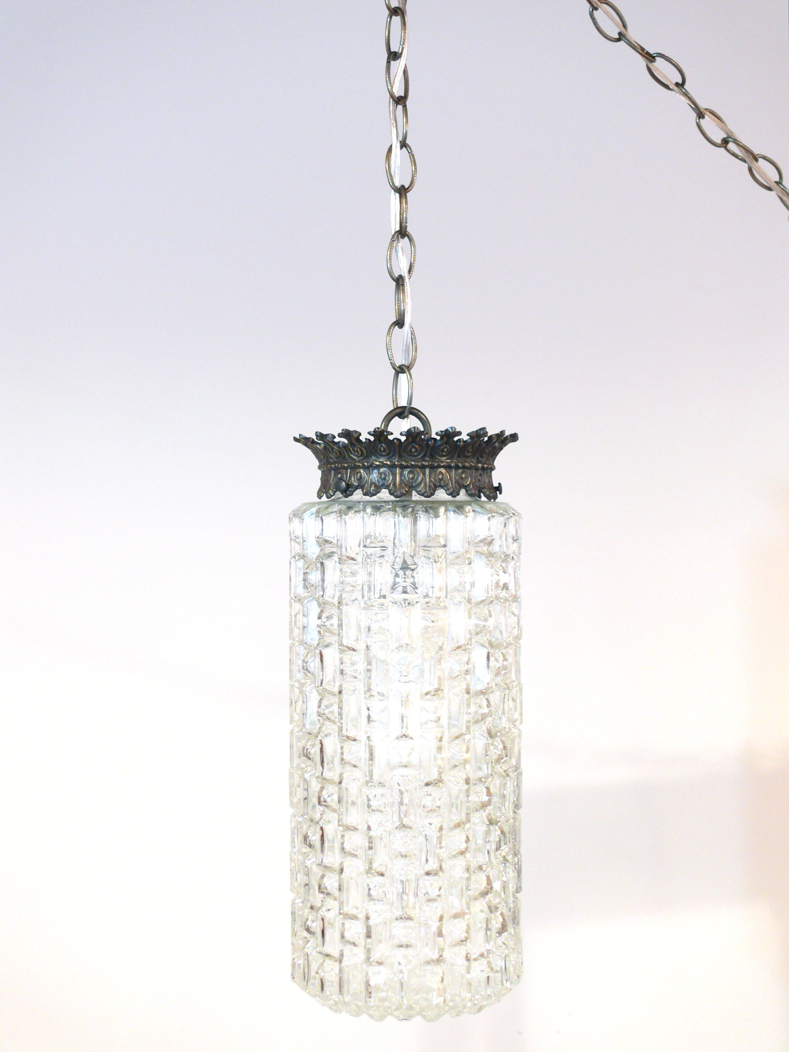 Pair of Glass Pendant Lights
