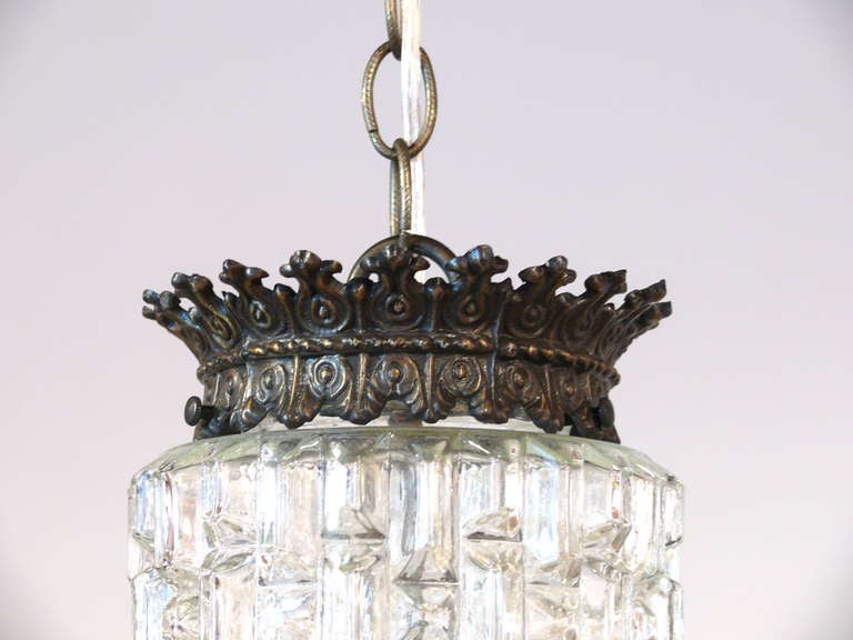Mid-Century Modern Pair of Glass Pendant Lights