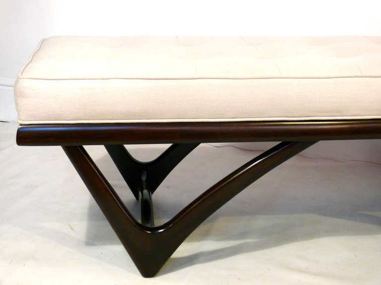 Kagan Style Sculptural Tufted Bench