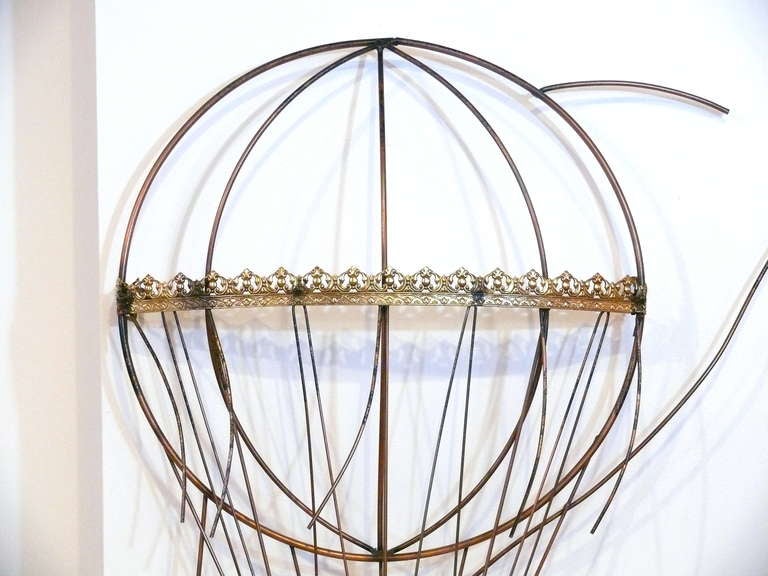 Mid-Century Modern Curtis Jere Hot Air Balloon Wall Sculpture