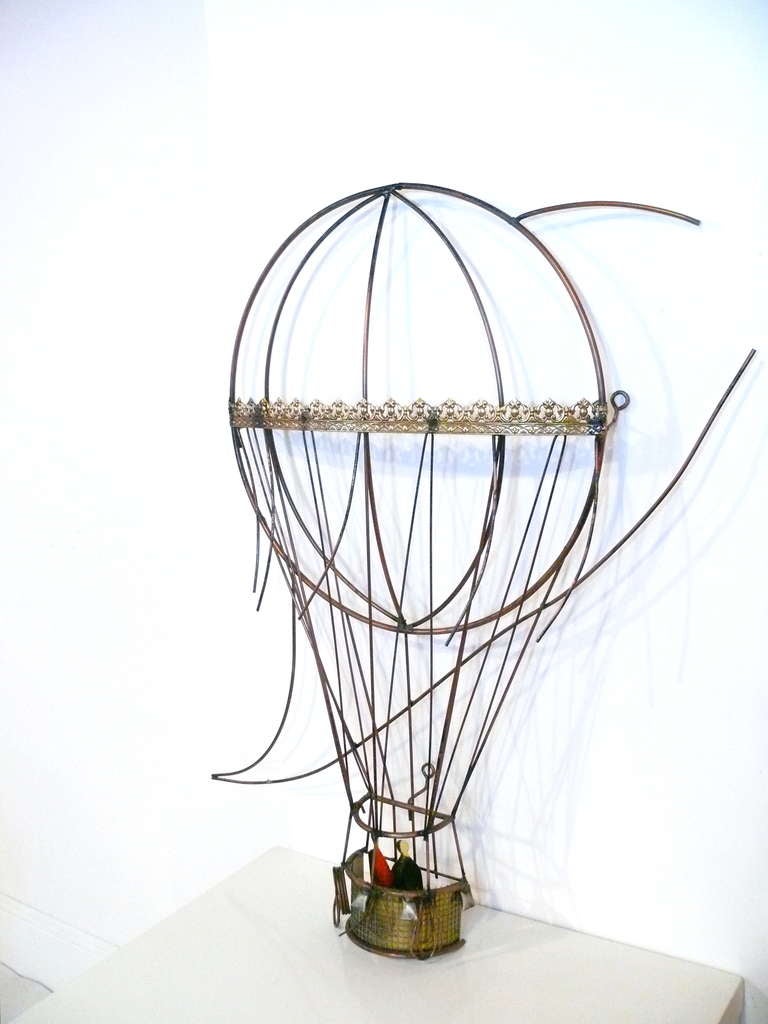 20th Century Curtis Jere Hot Air Balloon Wall Sculpture