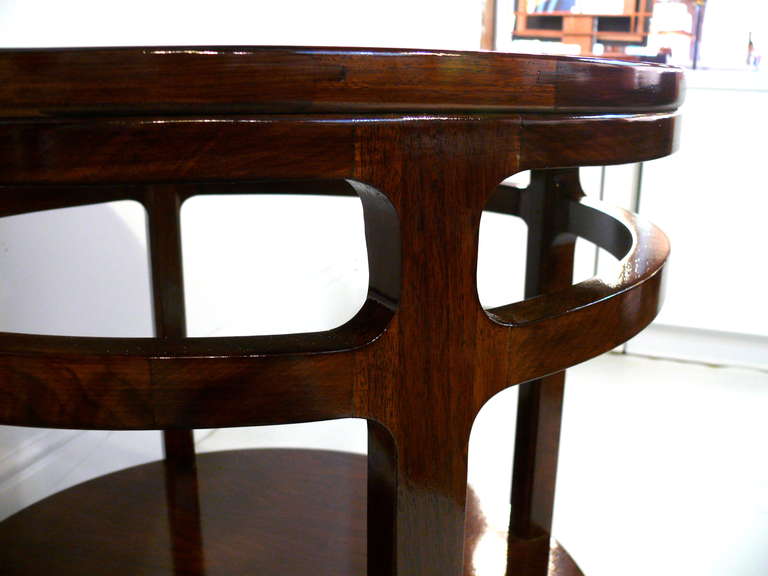 Pair of Sculpted Walnut Side Tables 1