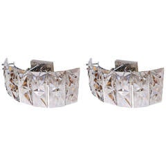 Pair of Prismatic Glass Sconces by Kindeley 5