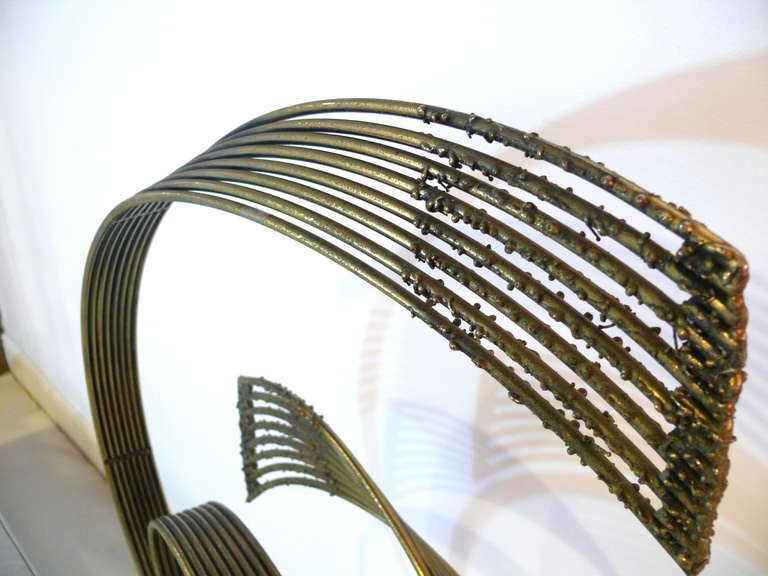 American Curtis Jere 'Windswept' Brass Sculpture