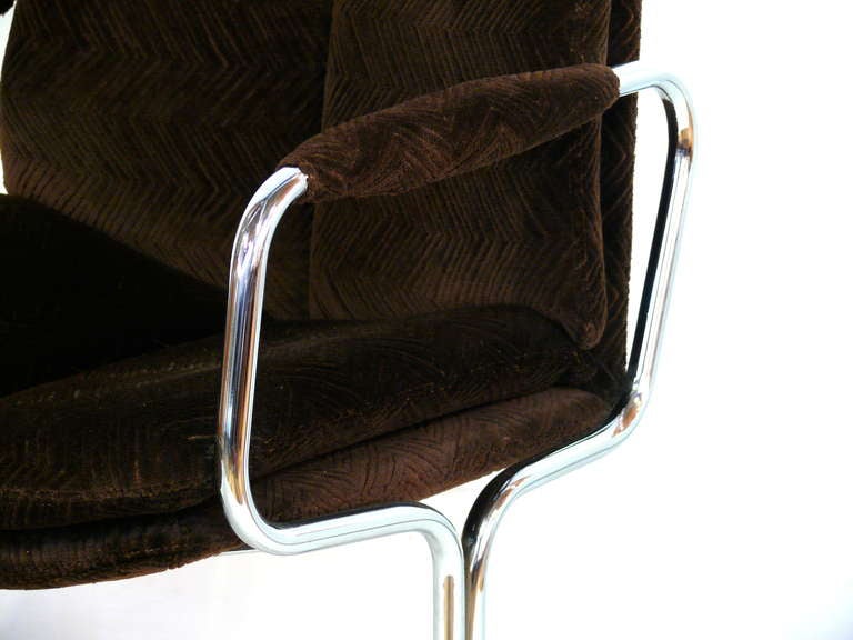 English Set of Six Chrome Dining Chairs by Pieff England