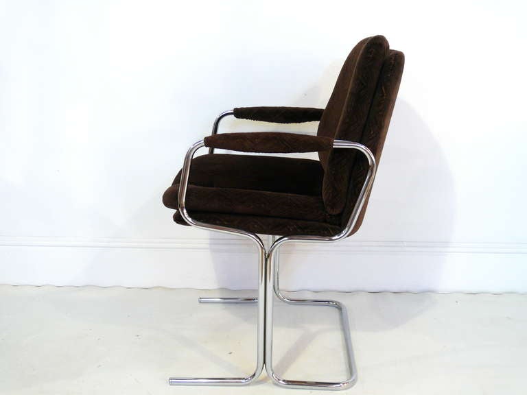 Mid-20th Century Set of Six Chrome Dining Chairs by Pieff England