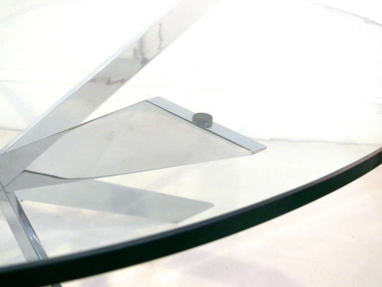 Trimark Chrome and Glass Coffee Table 2