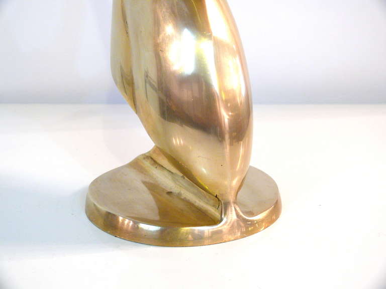 Tall Brass Gazelle Sculpture In Excellent Condition In New York, NY