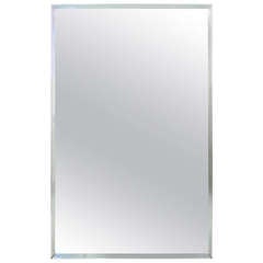 Mid-Century Aluminum Frame Mirror 1