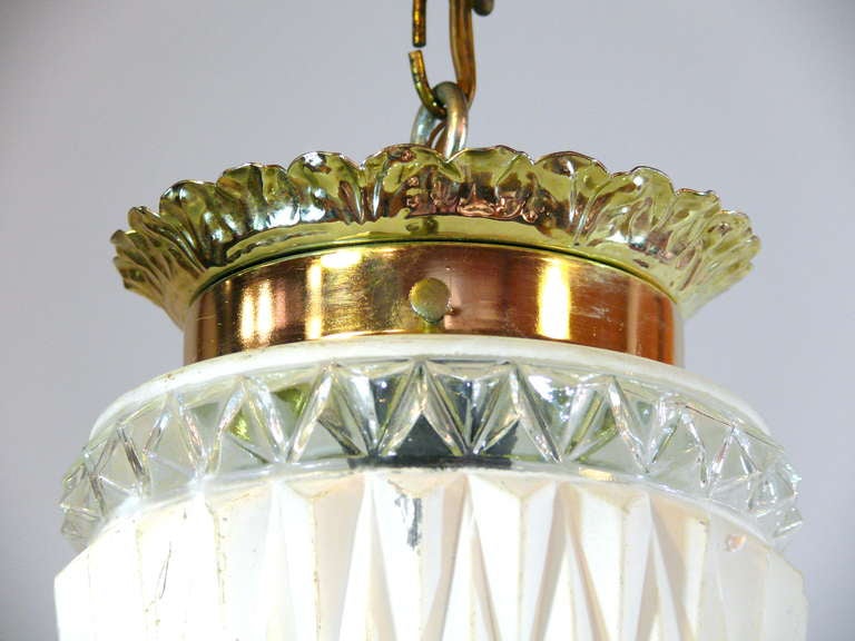 Mid-Century Modern Pair of Art Deco Style Pendant Lights