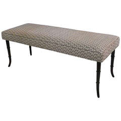 Faux Bamboo Mid-Century Modern Bench 5