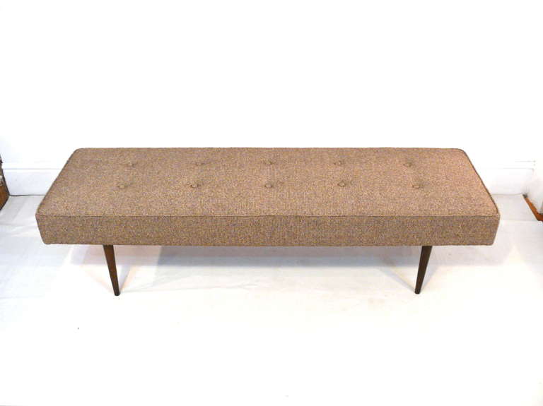 Mid-Century Modern Milo Baughman Tufted Bench, 1959
