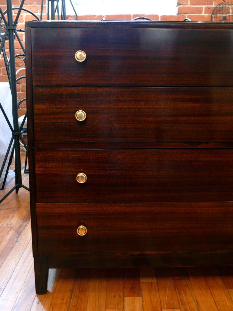 Pair of T. H. Robsjohn-Gibbings Four Drawer Chests In Excellent Condition In New York, NY