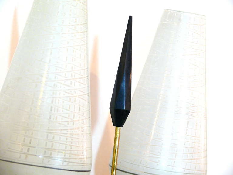 20th Century Pair of French Royere Style Sconces