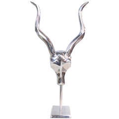 Large Chrome Gazelle Sculpture 5