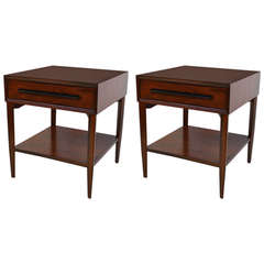 Pair of Widdcomb End Tables in the Manner of George Nakashima