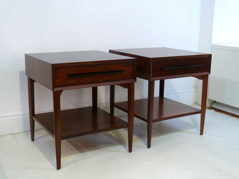 Mid-Century Modern Pair of Widdcomb End Tables in the Manner of George Nakashima