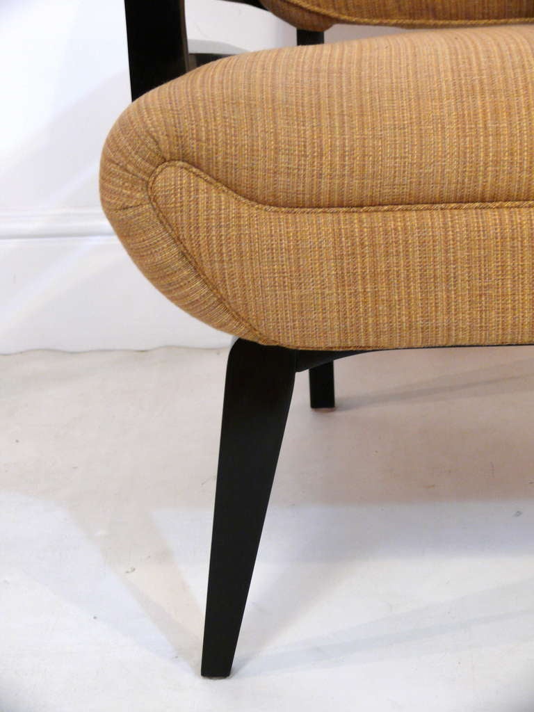 Upholstery Pair of Paul Frankl Style Armchairs