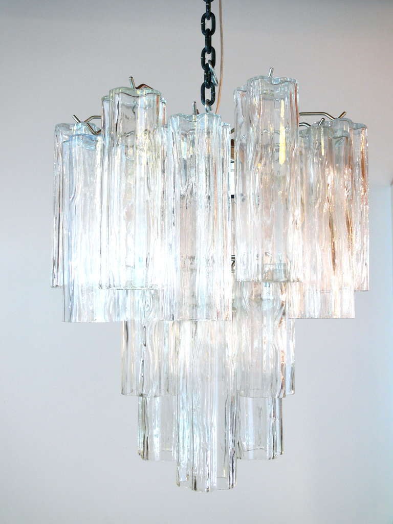 20 Tube Venini Tronchi Chandelier