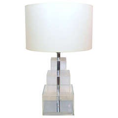 Stacked Lucite Table Lamp 10
