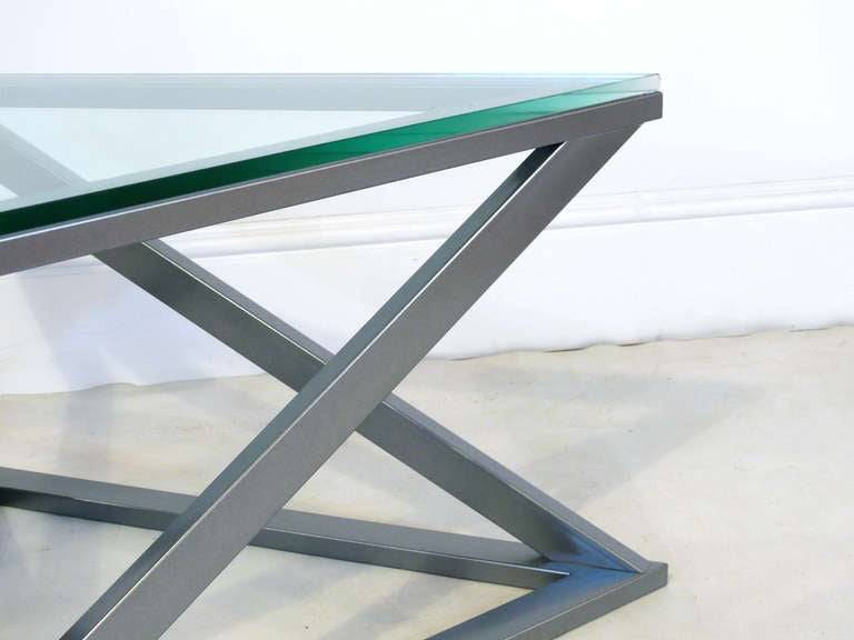 Triangular Gun Metal Side Table 1