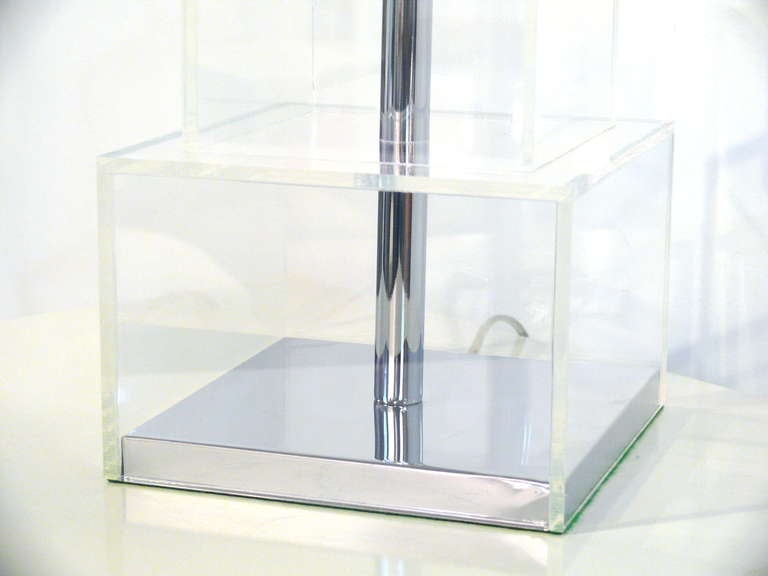 Stacked Lucite Table Lamp 1