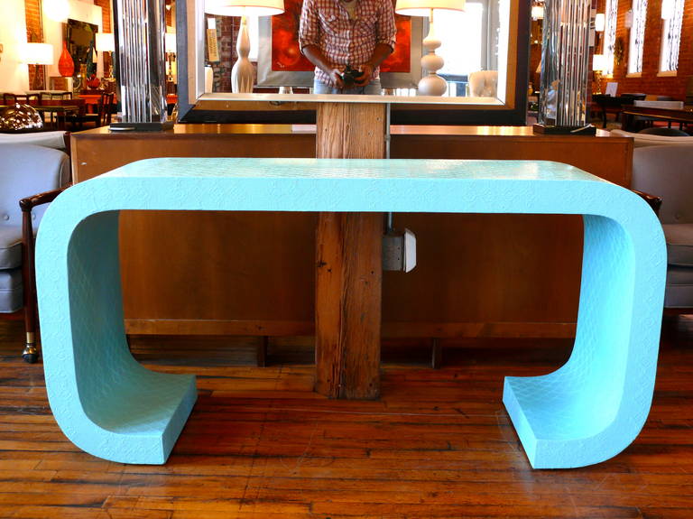 Mid-Century Modern Karl Springer Style Lacquered Console