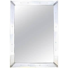 1940s Etched Portrait Mirror