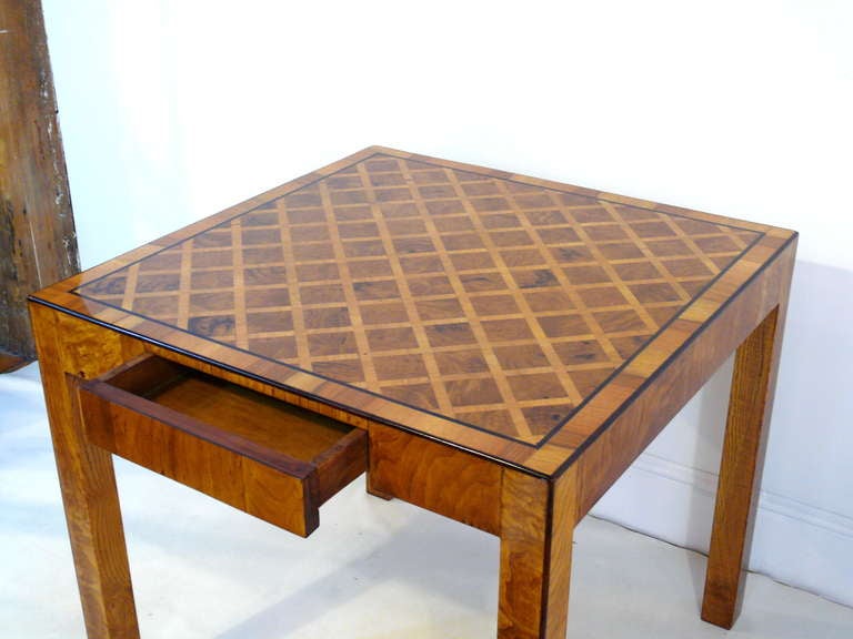 Marquetry Game Table In Excellent Condition In New York, NY