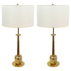 Vintage Pair of Brass Stiffel Table Lamps