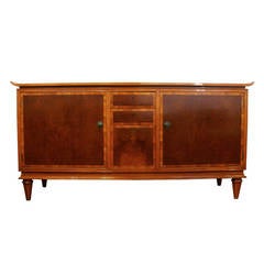 Custom German Pagoda Style Cherry and Burl Mid-Century Sideboard 5