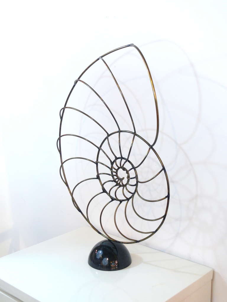 20th Century Curtis Jere Nautilus Sculpture