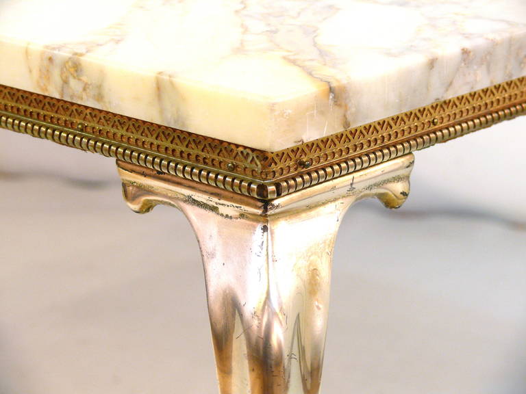 Mid-Century Brass and Marble Table 2