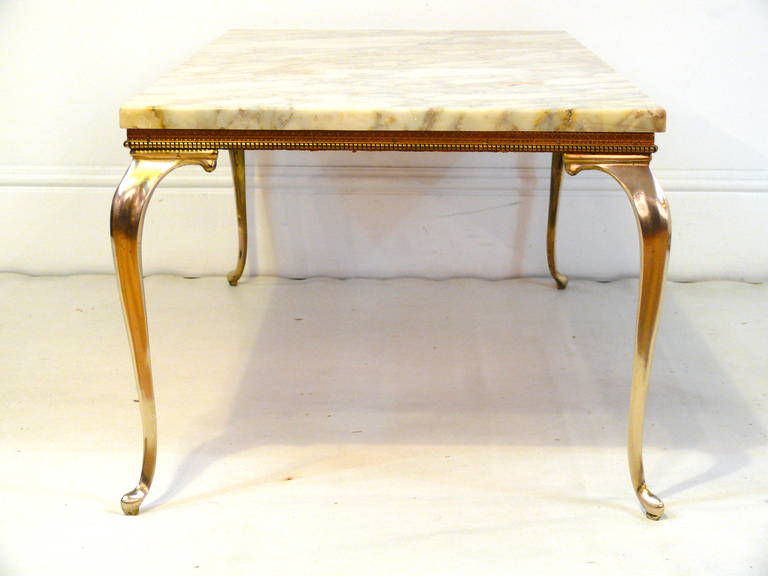 Mid-Century Brass and Marble Table 5