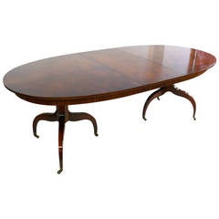 Custom Double Pedestal Mahogany Dining Table